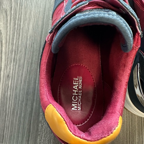 Michael Kors Crista Mixed-media Trainer In Red - Picture 7 of 8